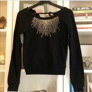 Rachel Roy sweater with silver beading
